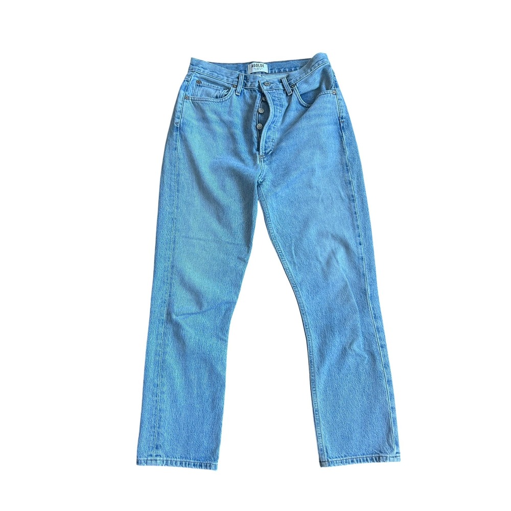 AGOLDE 90s Pinch Waist High Rise Straight Leg Jeans A056B-811 Blue Size 27